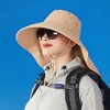 Anna-Kaci Women Ponytail Sun Hat Wide Brim Sun Hat with Flap Packable Adjustable Summer Beach Hat - 2 of 4