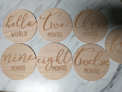 GetUSCart- Maitys 14 Pieces Cow Baby Monthly Milestone Cards Rustic Wooden  Ornament Herd Signs Cattle Newborn Photography Props to Record Your Baby's  Growth, Gift for Pregnancy and Baby Shower (White)