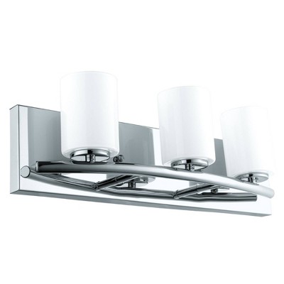 3-Light Abete Bath Glass Sconce Chrome - EGLO