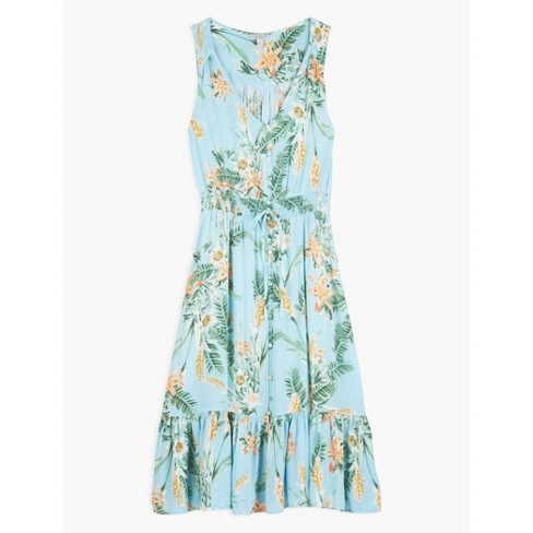 Lucky Brand Women's Tropical Sleevless Felice Dress - Blue Multi : Target