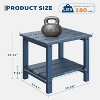 GustoWave Outdoor Side Table 18 x 15 inch,  2-Tier Patio Side Tables for Outside, All-Weather End Table for Patio Pool Deck - 3 of 4