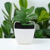 Unique Bargains Artificial Plants Plastic Green 2.2"x2.2"x2.56" 1 Pcs - 2 of 4