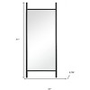 HomeRoots 71" Black Solid Wood Ladder Leaning Framed Full Length Mirror - 3 of 4