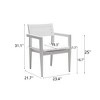 PAGED Set of 4 Patio Dining Chairs,Modern Outdoor Dining Chairs with Sunbrella Fabric Cushions,Aluminum Chairs for Suitable for Patio,Garden,Gray - 3 of 4
