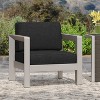 Christopher Knight Home Aviara Modern Outdoor Aluminum Club Chair with Cushions - 2 of 4