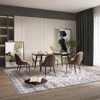 Washable Vintage Floral Print Accent Rug with Non-Slip Backing, Distressed Low Pile Carpet, Oriental Medallion Mat for Living Room, Bedroom, Office - 4 of 4