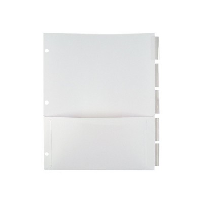 Staples Insertable Paper Dividers 5-Tab Clear (13497/11271)