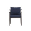 New Classic Furniture,Moana Metal Patio Side Chair in Brown/Blue (Set of 4) - 3 of 4