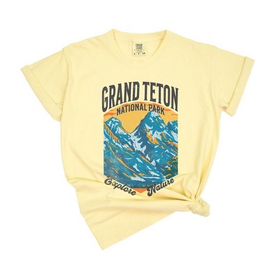 Simply Sage Market Women's Grand Teton National Park Explore More Short Sleeve Garment Dyed Tee