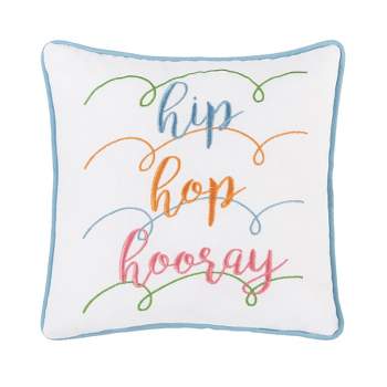 C&F Home 10" x 10" Hip Hop Hooray Embroidered Petite  Size Accent Throw  Pillow