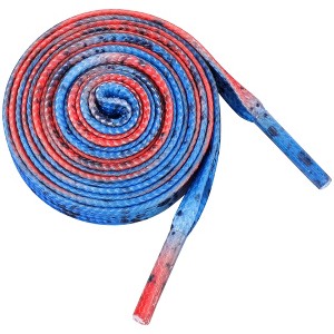INSPIRE CHIC Colored Printed Flat Splashing Ink Shoe Laces for Sneakers 2 Pairs - 1 of 4