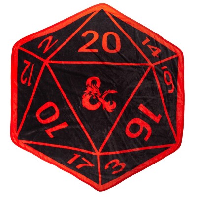 D20 Shaped Dungeons & Dragons 52 x 60 Throw Blanket