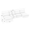 NicBex Couches for Living Room Single Deep Seat Sofa Couch Fabric Slip-covered Armchair with 1 Big Back Cushion and 2 Big Toss Pillows - 4 of 4