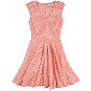 bar III Womens Mesh Fit & Flare Dress - 1 of 2