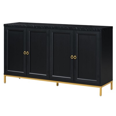 NicBex Modern Large 59.3 Inch Sideboard Buffet Cabinet with 4 Doors and Metal Handles for Kitchen,Living Room