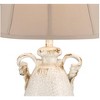 Regency Hill Isabella Cottage Accent Table Lamp Rustic 27" Tall Ivory Ceramic Milk Jar Crackle Beige Bell Shade for Bedroom Living Room Bedside Office - 3 of 4
