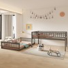 Grungis Full XL over Queen Loft Bed with Ladder and Safety Guardrail,Bunk Bed Can Convert 2 Platform Beds,Modern Loft and Bunk Bed for Bedroom - 4 of 4