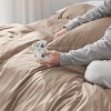 3 pieces Duvet Cover Soft Double Brushed Bedding Set for Kids & Adults Zipper Closure - 3 of 4