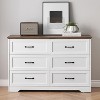 5/6 Drawers Dresser for Bedroom,Chest of Drawers,Farmhouse Modern Wooden Dresser,Storage Organizer Dresser for Bedroom,Living Room,Kids Room - 2 of 4