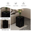 Maggift Patio End Tables, Texture Design Coffee Table for Living Room, Patio, Bedroom, Black, 11.8"*11.8"*19.6" - 3 of 4