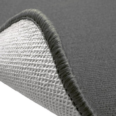 Graphite Gray Washable Non-slip Synthetic Accent Rug