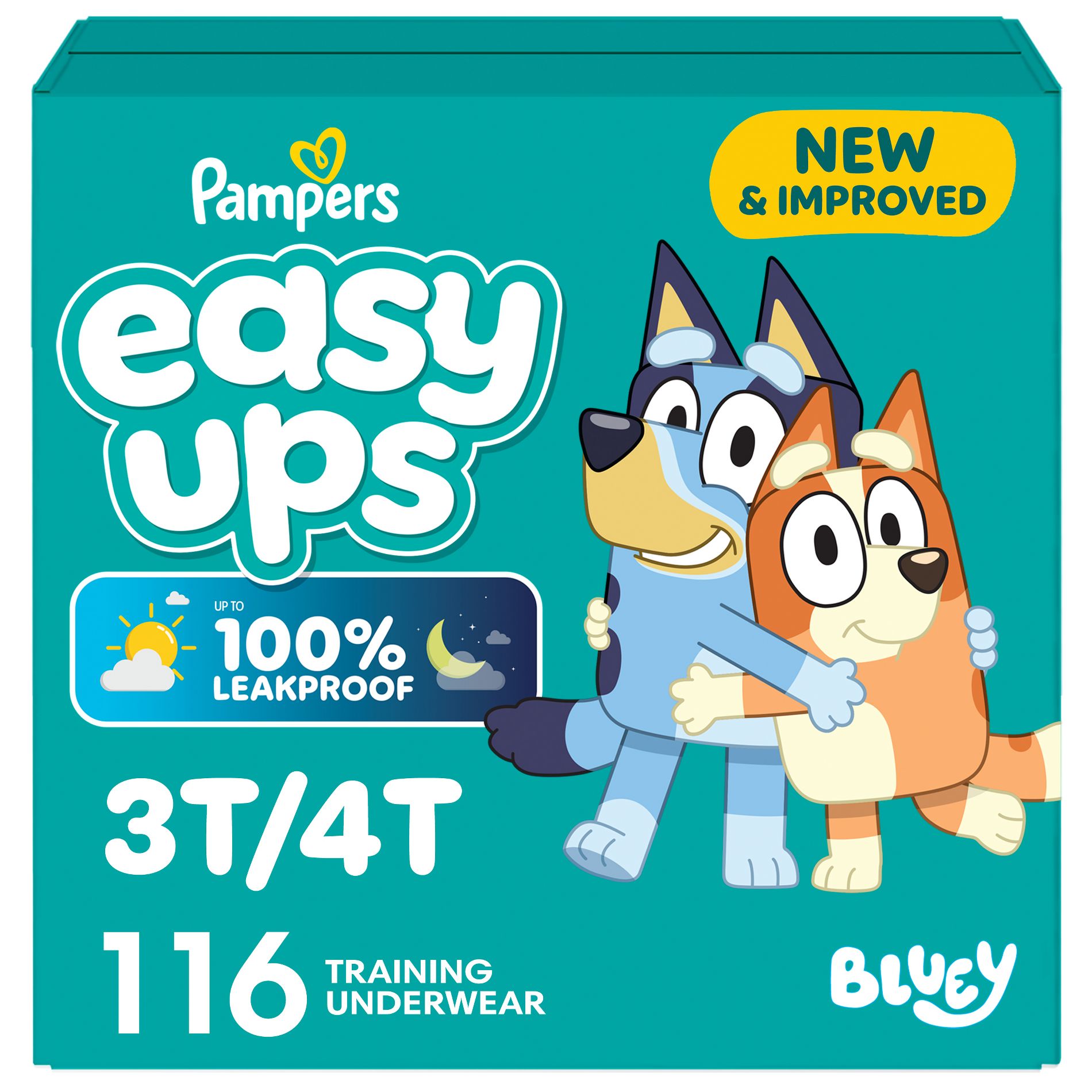 Pampers Easy Ups Bluey Training Boys' Underwear - Size 3T-4T - 116ct