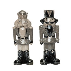Transpac Large Dol Elegant Nutcracker Figurine Set of 2 Christmas Home Decorations - 1 of 1