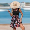 Women's Tropical Floral Print Beach Dress with Slit - Cupshe - 2 of 4