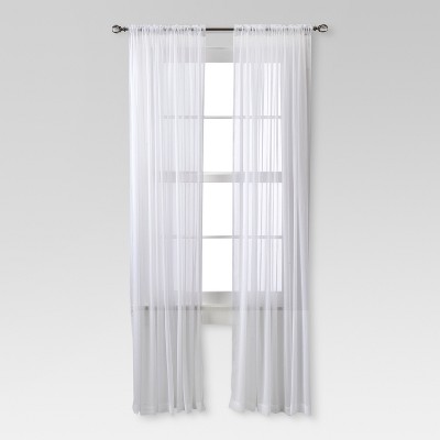 Chiffon Sheer Curtain Panel White - Threshold™