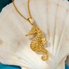 Ross-Simons Italian 18kt Gold Over Sterling Seahorse Pendant Necklace Size 18 - 3 of 4