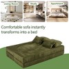 Queen Size Chenille Foldable Sofa Bed with High-Density Foam, Convertible Futon for Living Room and Bedroom - 4 of 4