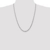 Black Bow Jewelry 4.5mm, 14k White Gold, Diamond Cut Solid Rope Chain Necklace - 2 of 4
