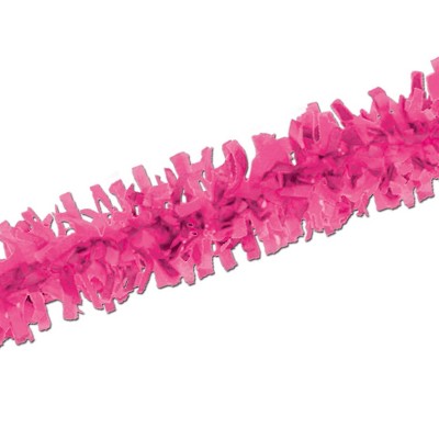 Beistle 25' Tissue Festooning Garland; Cerise 4/Pack 55599-C