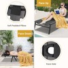 Costway Patio Tanning Lounge Chair 5-Position Outdoor Recliner with Face Hole Poolside - 4 of 4