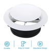 Unique Bargains ABS Plastic Adjustable Round with Screen Bathroom Office Air Vent Cover 2 Pcs - 3 of 4
