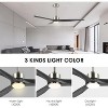 60"  Brushed Nickel Modern Ceiling Fan with Lights and Remote Integrated Led Light Ceiling Fan - 4 of 4
