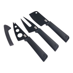 Kuhn Rikon Colori+ Cheese Knife Set of 3, Graphite - 1 of 4