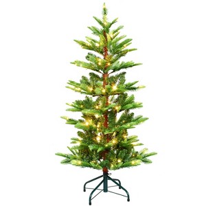 SEVOBAL Artificial Trees 5ft Christmas Tree with 502 Tips Pre Lit Christmas Tree Artificial Christmas Tree Xmas Tree, Green, 31.5"*9"*60" - 1 of 4