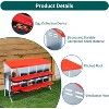 10 Compartment Metal Chicken Nesting Box, Automatic Roll-Out Egg Collection, Waterproof Galvanized Steel Laying Box, for Hens Ducks Rabbits - 4 of 4