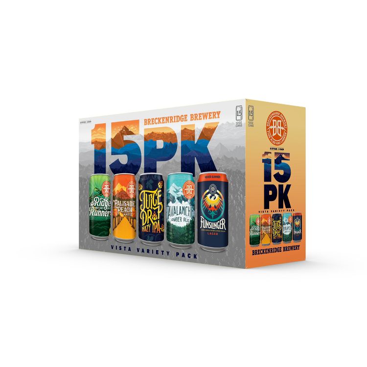 Breckenridge 15 Can Sampler Variety Pack - 15pk/12 fl oz Cans, 1 of 12