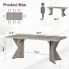 CuisinSmart 70.9'' Dining Table for 6, Farmhouse Rectangular Kitchen Table with Sturdy Frame and “V” Leg, Wooden Thickened Long Desk - 3 of 4