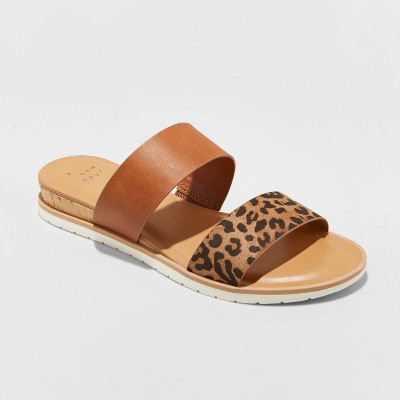 two band slide sandals