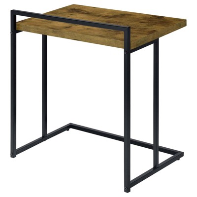 Dani 23.5'' Antique Nutmeg & Black Modern Snack Table