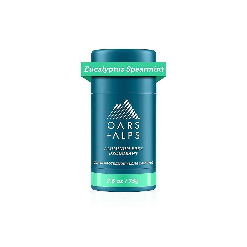OARS + ALPS Men's Roll-On Natural Deodorant - Eucalyptus Spearmint - Aluminum-Free 2.6oz