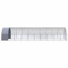 vidaXL Chicken Coop Silver and Silver Gray Galvanized Steel Large - 3 of 4