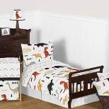 5pc Toddler Mod Dino Bedding Set Black/Orange - Sweet Jojo Designs