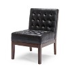 CAVINAS Contemporary Accent Chair with Waffle Tufted Upholstery and Rubberwood Legs, Modern Armchair with Plush Seat - 3 of 4