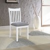 CAVINAS Traditional Wooden Dining Chairs with Slatted Back and Padded Seat, Set of 2, Kitchen Side Chairs - 2 of 4
