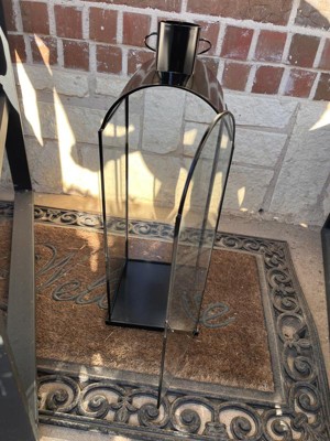 Found & Fable Oversized Black Metal Floor Lantern, 35