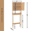 Evideco French Home Goods Over The Toilet Storage Cabinet with Double Vented Doors and Open Shelf, Natural - Trinidad Collection - 4 of 4